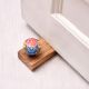 Multi Colour Flower Ceramic Wooden Door Stopper
